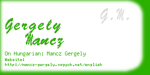gergely mancz business card